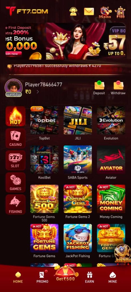 FT7 Game App for Android mobile gaming